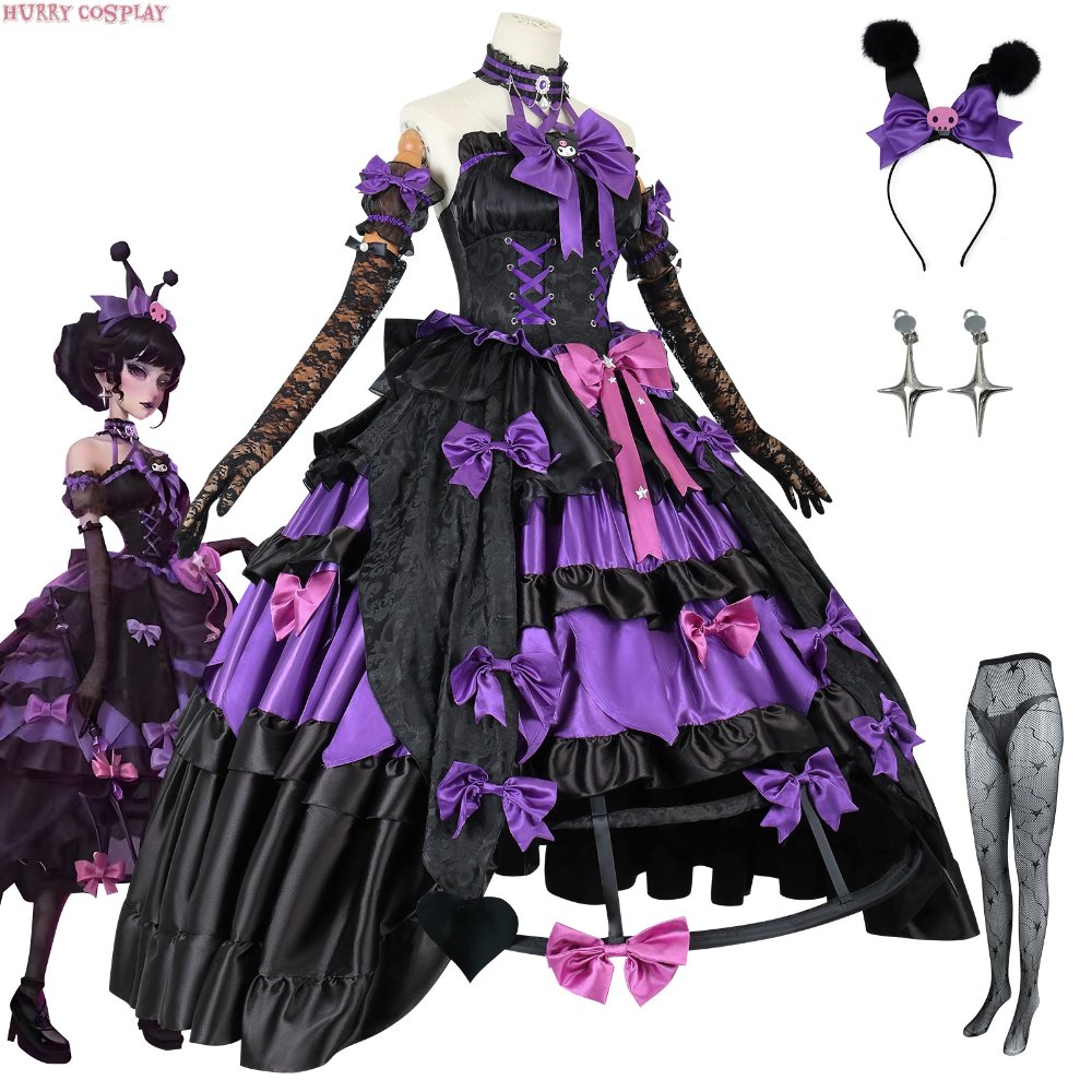 Game Cosplay,Identity V,Game Identity V Blood Queen Mary Purple Dress